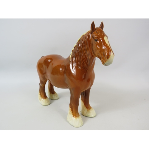 92 - Very Rare Chestnut Beswick shire mare model no 818.