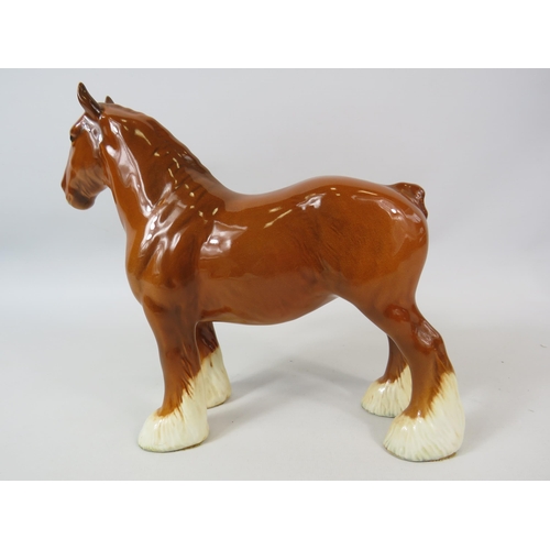 92 - Very Rare Chestnut Beswick shire mare model no 818.