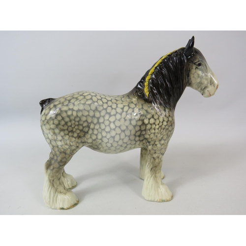 93 - Rare Beswick Rocking horse grey shire mare model no 818.