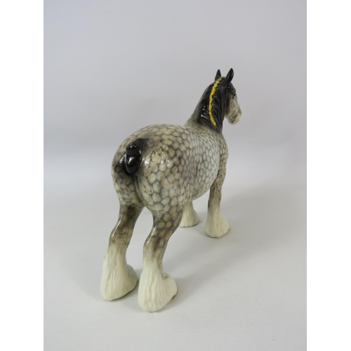 93 - Rare Beswick Rocking horse grey shire mare model no 818.