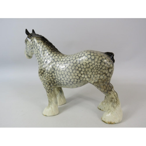 93 - Rare Beswick Rocking horse grey shire mare model no 818.