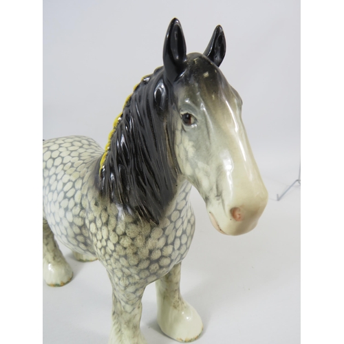 93 - Rare Beswick Rocking horse grey shire mare model no 818.