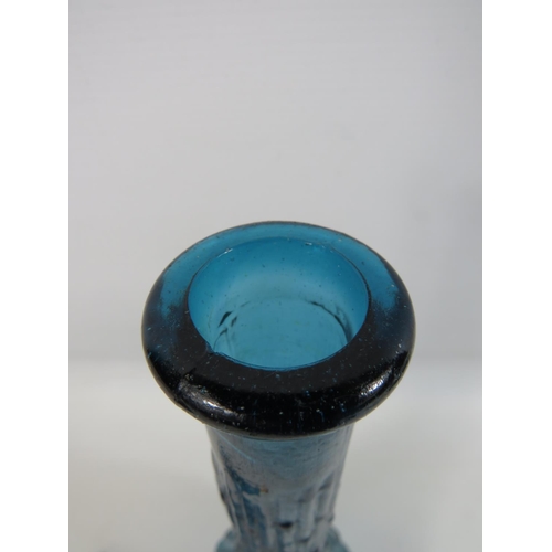 140 - Large Empoli vase in Kingfisher blue with good stopper. No damage in good order. 22 inches tall.