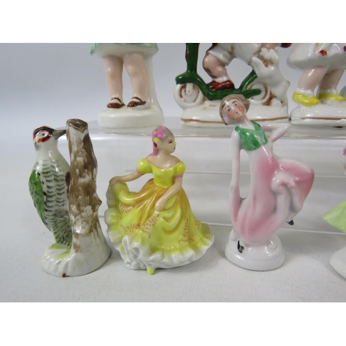 119 - 10 Miniature porcelain figurines including 3 by Royal Doulton & 3 continental figurines.