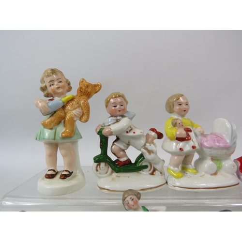 119 - 10 Miniature porcelain figurines including 3 by Royal Doulton & 3 continental figurines.