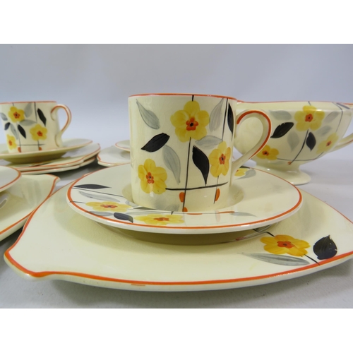 136 - Art Deco Newhall china part coffee set.