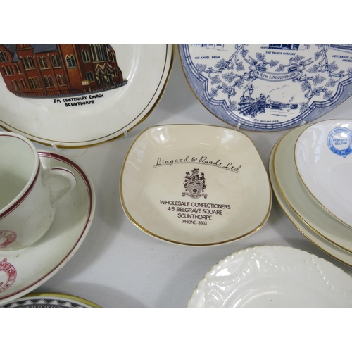 196 - Selection of Scunthorpe and District Ceramic items including a Lingard rands dish.