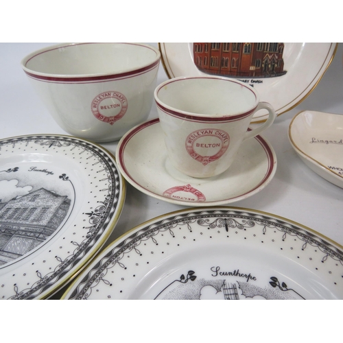 196 - Selection of Scunthorpe and District Ceramic items including a Lingard rands dish.