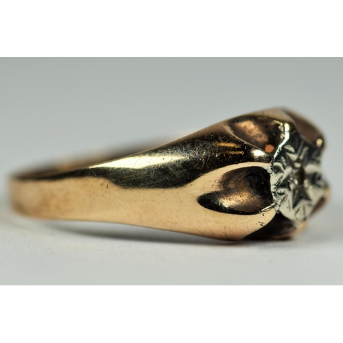 451 - 9ct Gents Signet ring.  Stone missing  Finger size  Y-5   4.2g