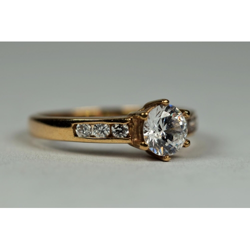 467 - 9ct Yellow Gold Multi CZ set ring.    Finger size N-5 to O   2.4g