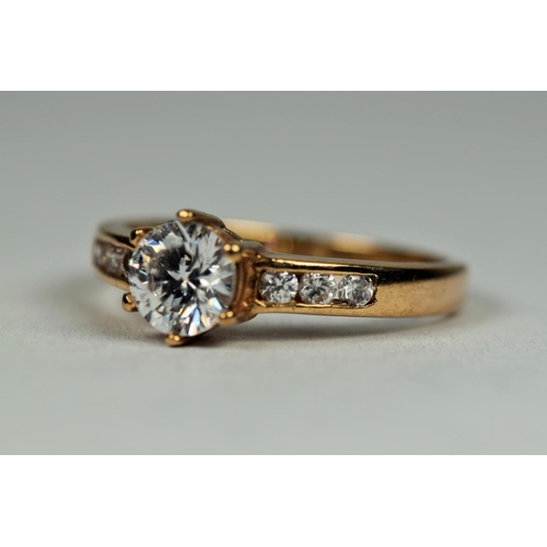 467 - 9ct Yellow Gold Multi CZ set ring.    Finger size N-5 to O   2.4g