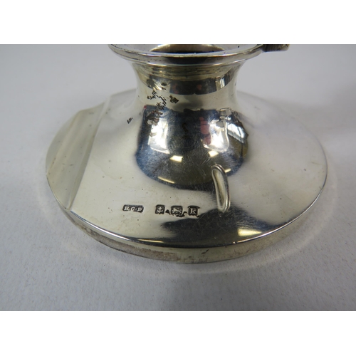 555 - Birmingham 1909 sterling silver inkwell. 90 grams