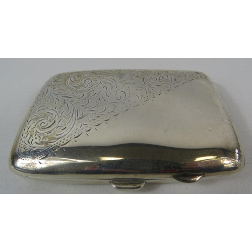 559 - Birmingham hallmarked sterling silver Cigarette case 77.8 grams.