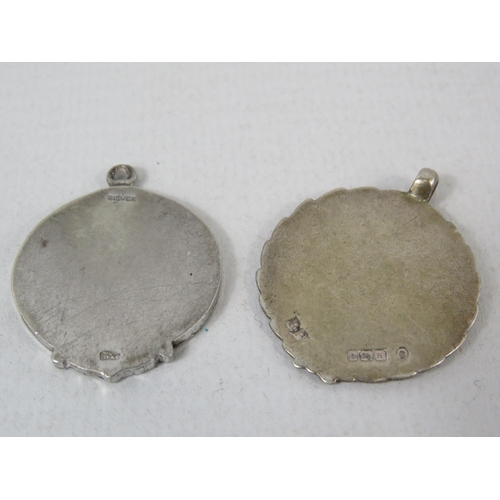 563 - 2 Sterling silver Fobs.