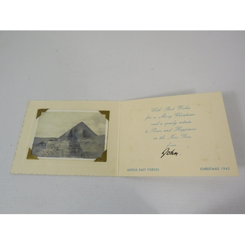 593 - 1942 Middle east forces military christmas greetings card.