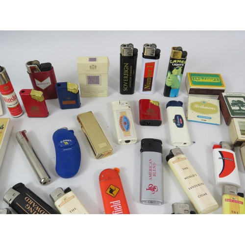 595 - Selection of Advertising lighters and matchboxes.