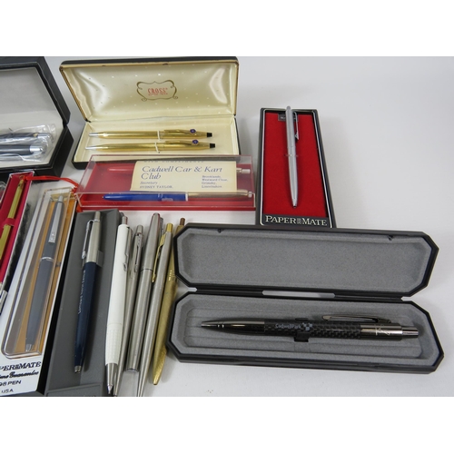 600 - Selection of pens by Shaffer, Cross, Papermate & Parker etc.