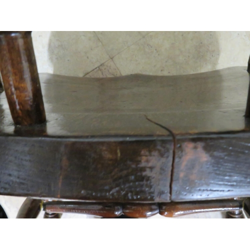 887 - Victorian Era Captains or Smokers chair, Turned legs, spindles, stretchers, Very strong joints. Good... 