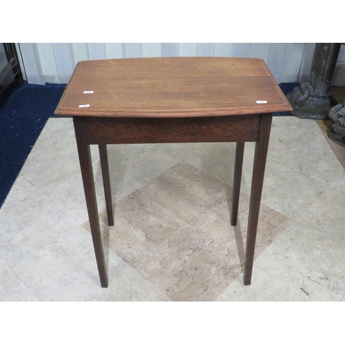 906 - Mahogany side table with slim tapered legs. H:27 x W:22 x D:15 Inches. See photos. S2