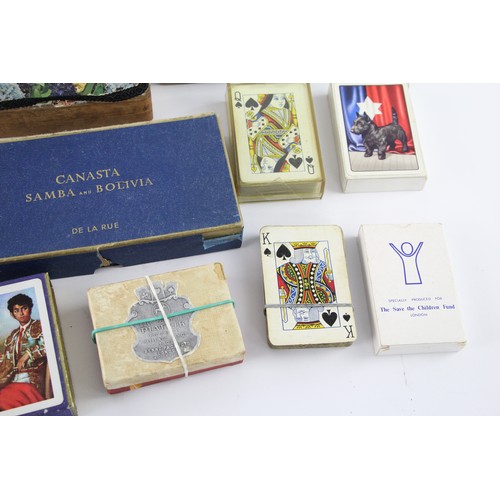 205 - 25 x Assorted PLAYING CARDS Inc Wooden Poker Set, Leather Cased, Panama Etc     280951