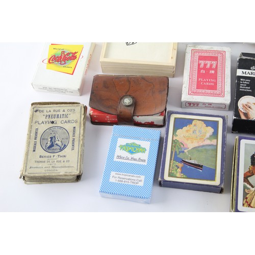 205 - 25 x Assorted PLAYING CARDS Inc Wooden Poker Set, Leather Cased, Panama Etc     280951