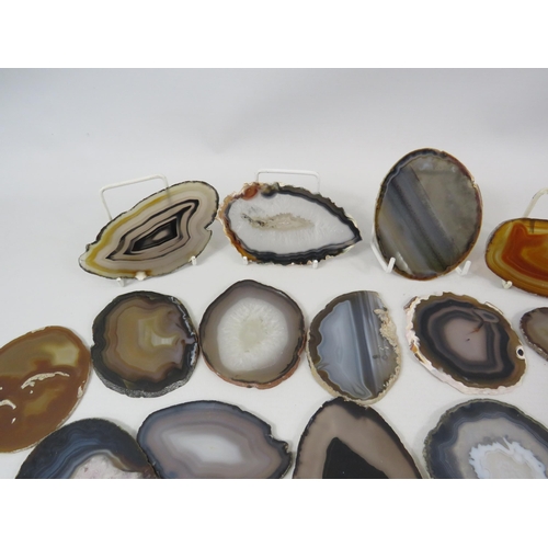 621 - 20 Agate natural stone slices.