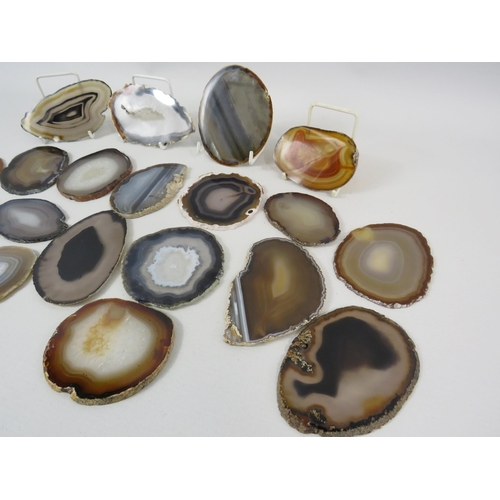 621 - 20 Agate natural stone slices.