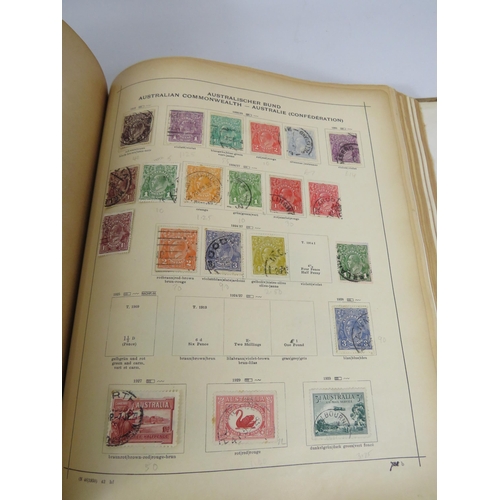 641 - Schaubek Briefmarken part filled stamp album see photos.