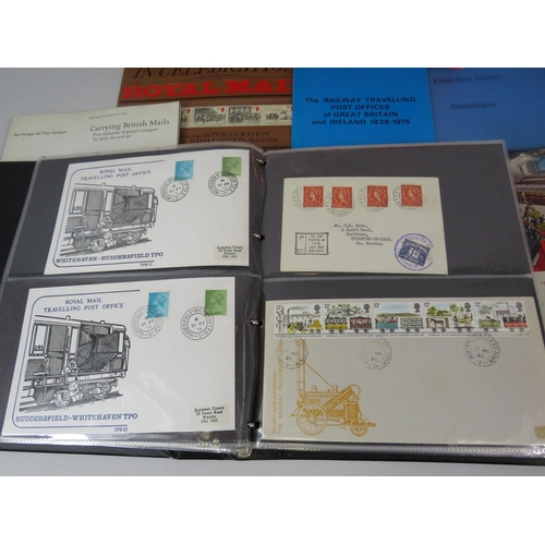 646 - Album of Train and Royal Mail related first day covers, booklets etc.