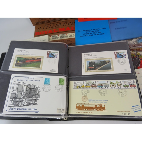 646 - Album of Train and Royal Mail related first day covers, booklets etc.