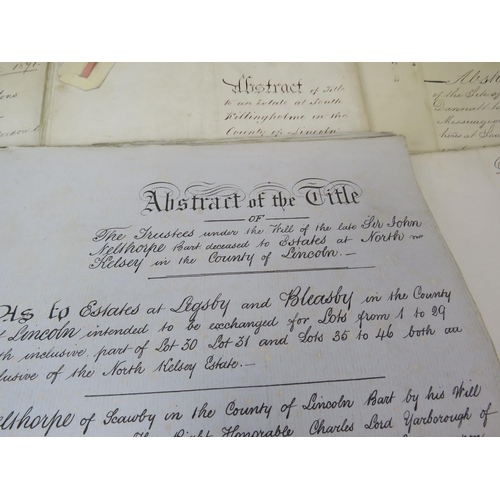 650 - Selection of Lincolnshire Deed realated Ephemera.