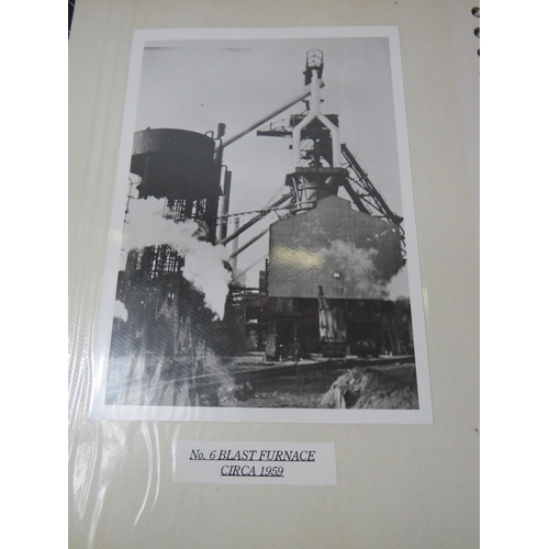 663 - Album of vintage Scunthorpe Steel works photos etc.