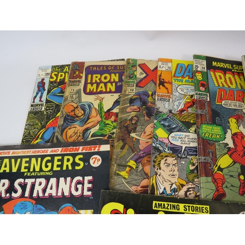 666 - 18 Genuine Vintage Marvel comics various super heros.