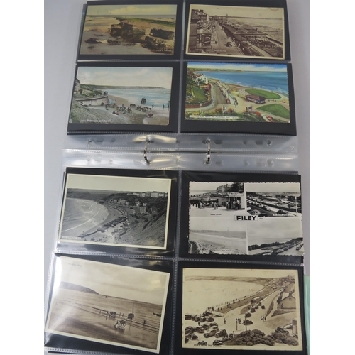 672 - 200+ Vintage and Modern postcards from Filey to Cleethorpes.