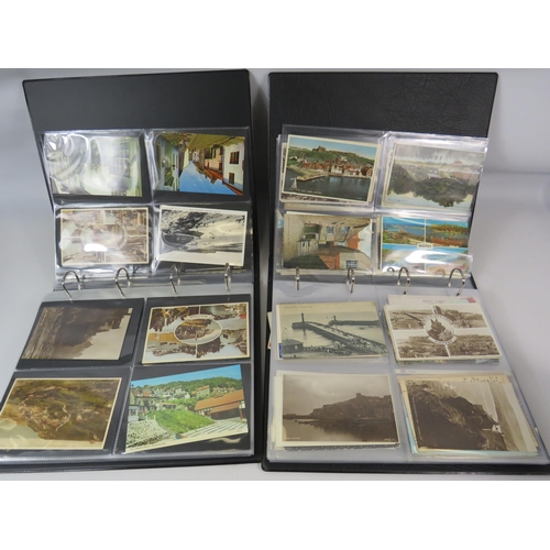 678 - 150+ Vintage and modern postcards of Robin hoods bay and Whitby.