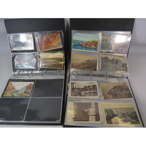 678 - 150+ Vintage and modern postcards of Robin hoods bay and Whitby.