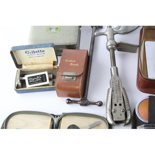 215 - 22 x Assorted Vintage GENTLEMEN'S GROOMING Items Inc Travel Set, Brush Etc     654260