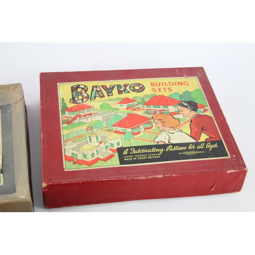 220 - 3 x Assorted Boxed Vintage BAYKO Construction Toy Building Sets     547466