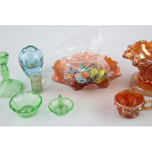 221 - Job Lot Assorted Vintage GLASS ORNAMENTS Inc Carnival Glass, Sweets, Trinket Etc     698611