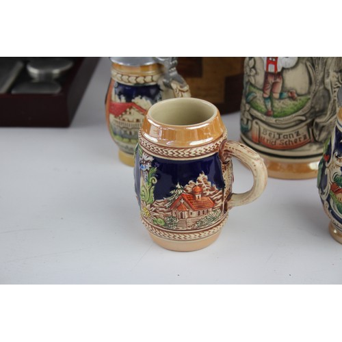 222 - Job Lot Assorted Vintage BREWERIANA Inc Cocktail Shaker, Stein, Gift Set Etc     694084