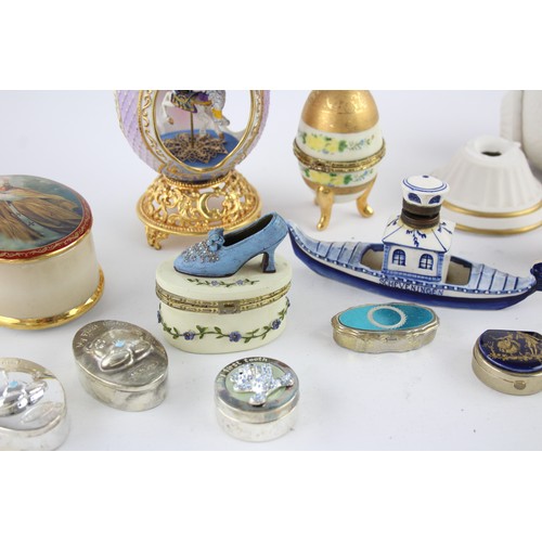 234 - 14 x Antique / Vintage ORNAMENTS Inc Trinket Boxes, Decorative Egg, Etc     627613