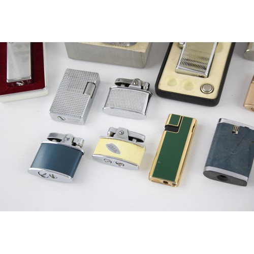 244 - 18 x Assorted BRANDED Cigarette LIGHTERS Inc Ronson, Hadson, Colibri Etc     567127