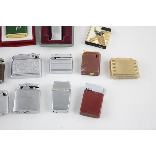 247 - 18 x Assorted BRANDED Cigarette LIGHTERS Inc Ronson, Hadson, Colibri Etc     567129