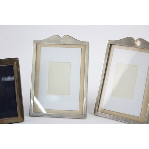 251 - 3 x Antique / Vintage Hallmarked .925 STERLING SILVER Photograph Frames (784g)     694182