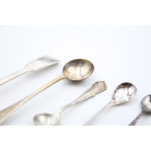 258 - 8 x Antique / Vintage Hallmarked .925 STERLING SILVER Condiment Spoons (50g)     628485