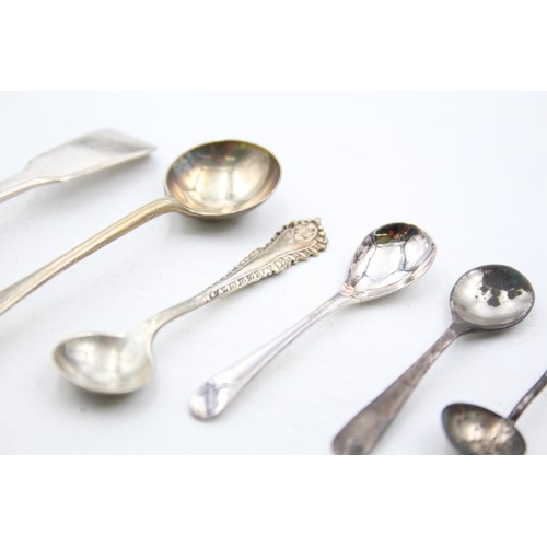 258 - 8 x Antique / Vintage Hallmarked .925 STERLING SILVER Condiment Spoons (50g)     628485