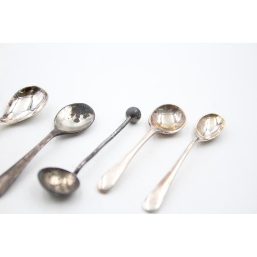 258 - 8 x Antique / Vintage Hallmarked .925 STERLING SILVER Condiment Spoons (50g)     628485