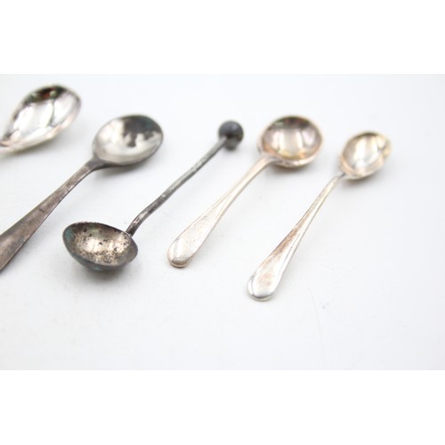 258 - 8 x Antique / Vintage Hallmarked .925 STERLING SILVER Condiment Spoons (50g)     628485