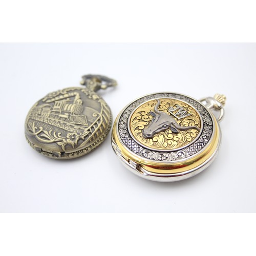 265 - 10 x Assorted Gents Collectors POCKET WATCHES Quartz Inc. Assorted Designs Etc.     206745