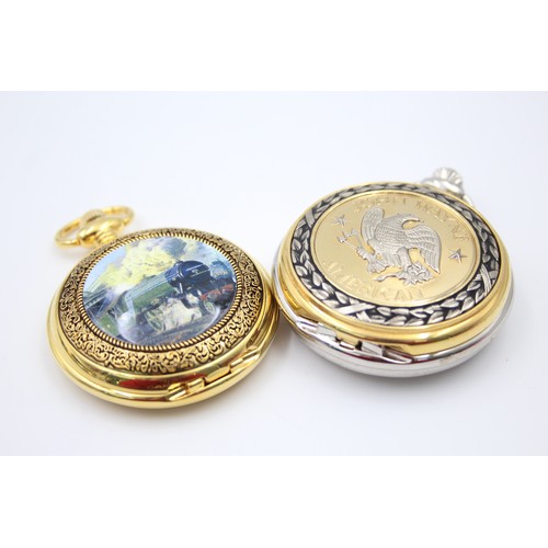 265 - 10 x Assorted Gents Collectors POCKET WATCHES Quartz Inc. Assorted Designs Etc.     206745